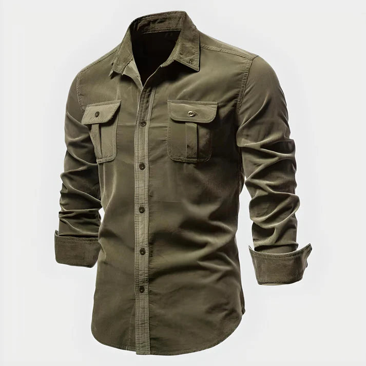 BATTISTILO VELOSO: PURE COTTON CORDUROY ESSENTIAL SHIRT