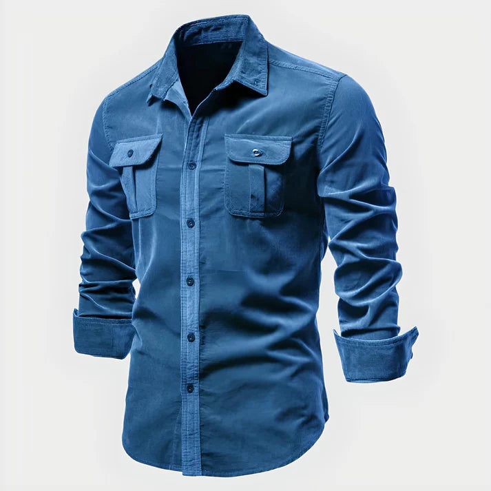 BATTISTILO VELOSO: PURE COTTON CORDUROY ESSENTIAL SHIRT