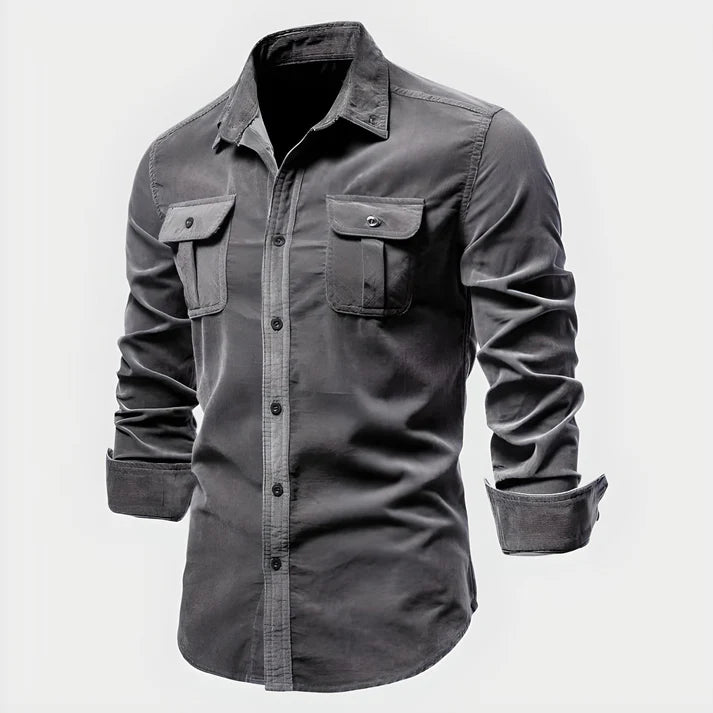 BATTISTILO VELOSO: PURE COTTON CORDUROY ESSENTIAL SHIRT