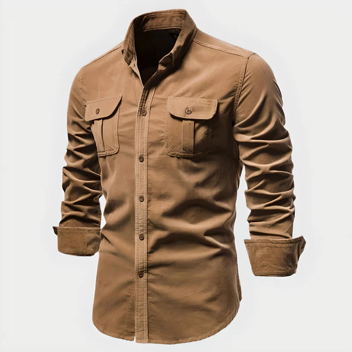 BATTISTILO VELOSO: PURE COTTON CORDUROY ESSENTIAL SHIRT