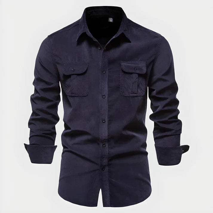 BATTISTILO VELOSO: PURE COTTON CORDUROY ESSENTIAL SHIRT
