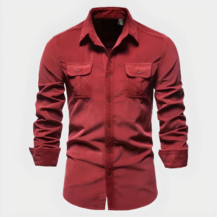 BATTISTILO VELOSO: PURE COTTON CORDUROY ESSENTIAL SHIRT
