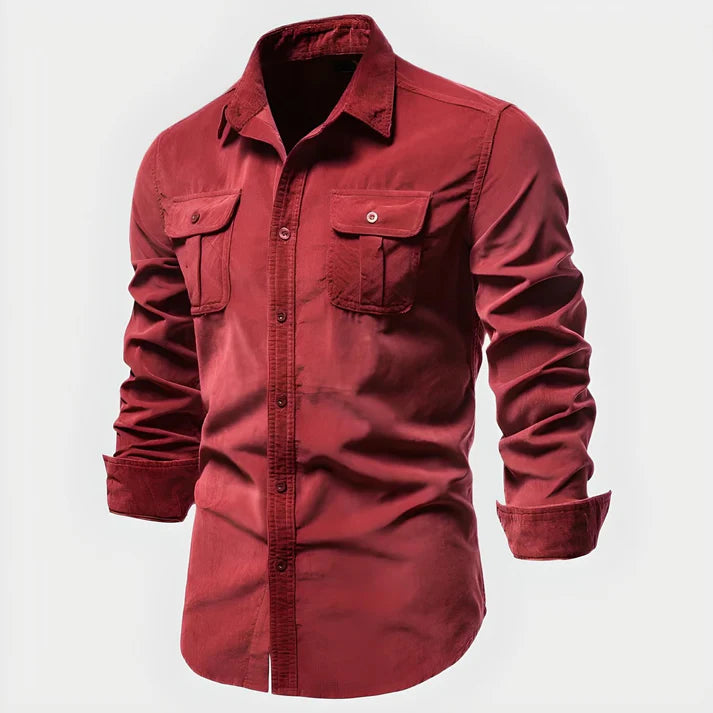 BATTISTILO VELOSO: PURE COTTON CORDUROY ESSENTIAL SHIRT