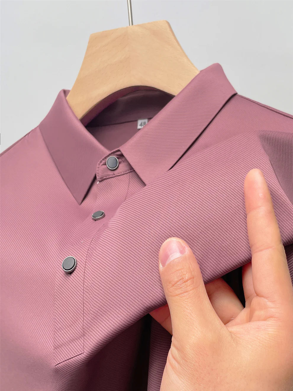 CAVALIERE MINIMALE: PLAIN WRINKLE-FREE MUSCLE POLO