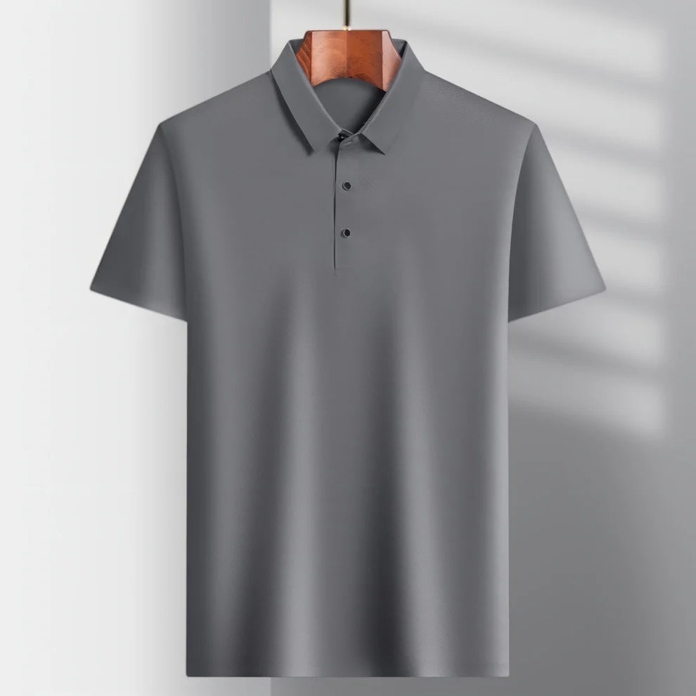 CAVALIERE MINIMALE: PLAIN WRINKLE-FREE MUSCLE POLO