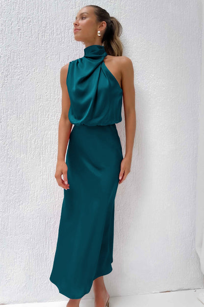 Kangana - Halter Neck Maxi Dress