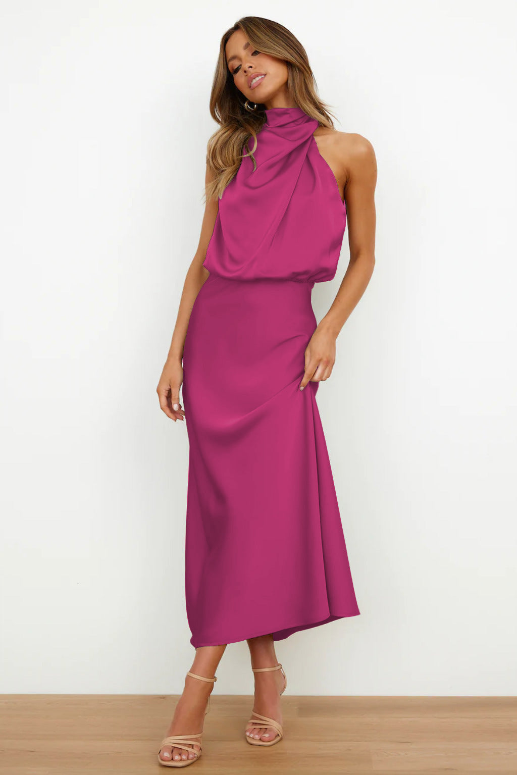 Kangana - Halter Neck Maxi Dress