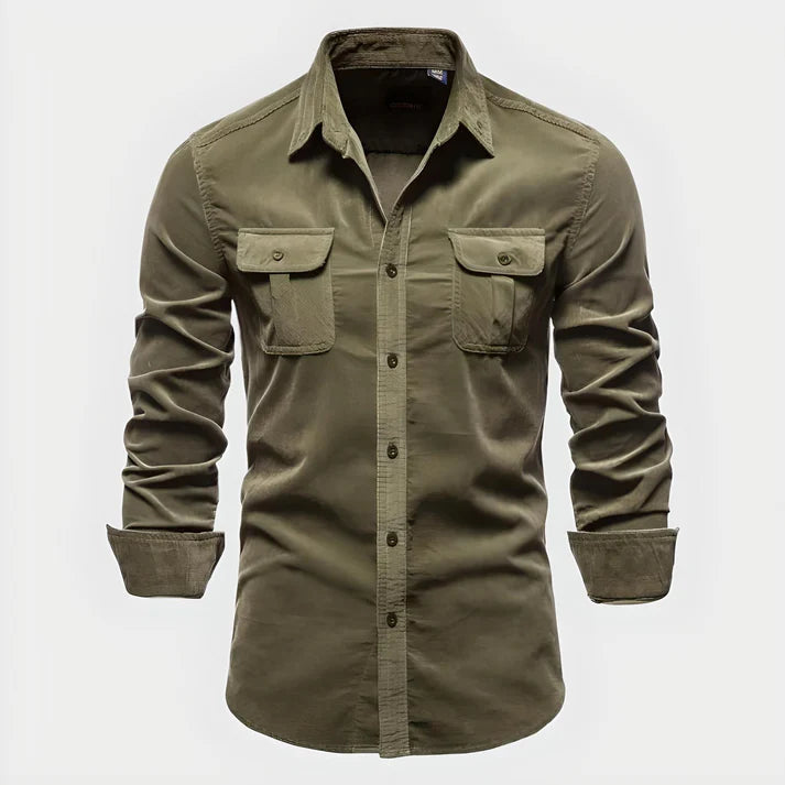 BATTISTILO VELOSO: PURE COTTON CORDUROY ESSENTIAL SHIRT
