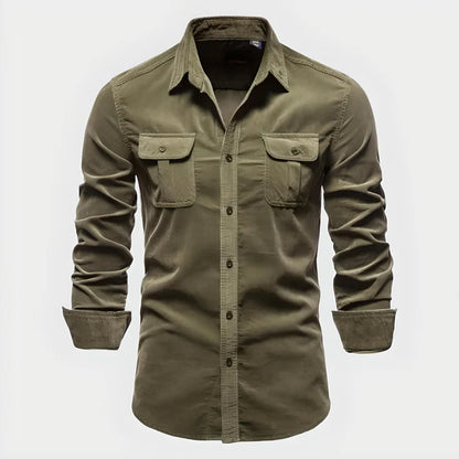 BATTISTILO VELOSO: PURE COTTON CORDUROY ESSENTIAL SHIRT