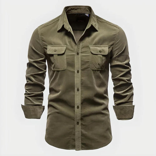 BATTISTILO VELOSO: PURE COTTON CORDUROY ESSENTIAL SHIRT