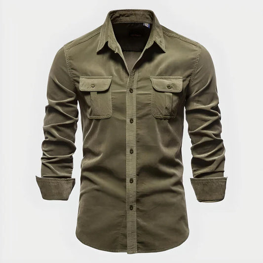 BATTISTILO VELOSO: PURE COTTON CORDUROY ESSENTIAL SHIRT