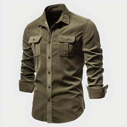 BATTISTILO VELOSO: PURE COTTON CORDUROY ESSENTIAL SHIRT