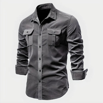 BATTISTILO VELOSO: PURE COTTON CORDUROY ESSENTIAL SHIRT