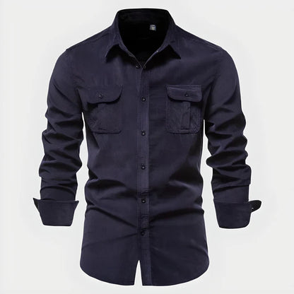 BATTISTILO VELOSO: PURE COTTON CORDUROY ESSENTIAL SHIRT