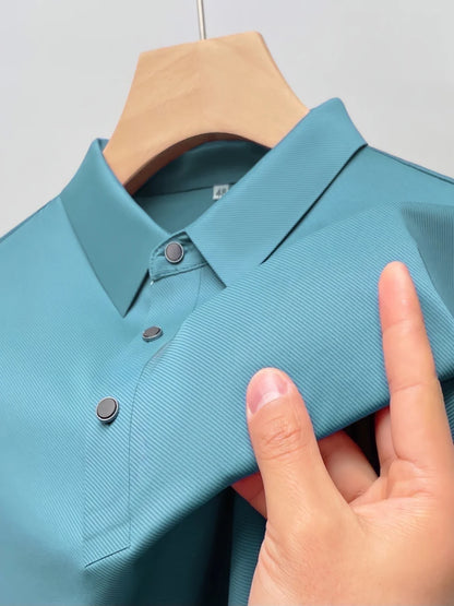 CAVALIERE MINIMALE: PLAIN WRINKLE-FREE MUSCLE POLO