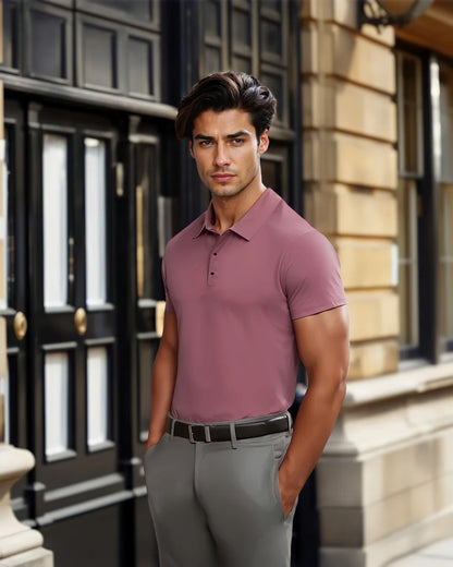 CAVALIERE MINIMALE: PLAIN WRINKLE-FREE MUSCLE POLO
